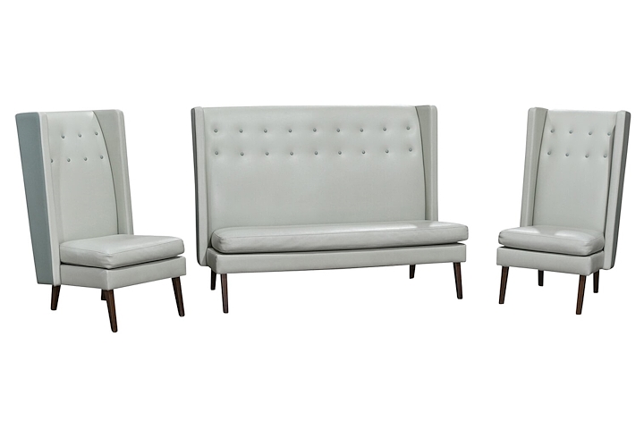 3-teiliges Lounge-Set von DESIGNERS GUILD furniture in mintgrün/grün